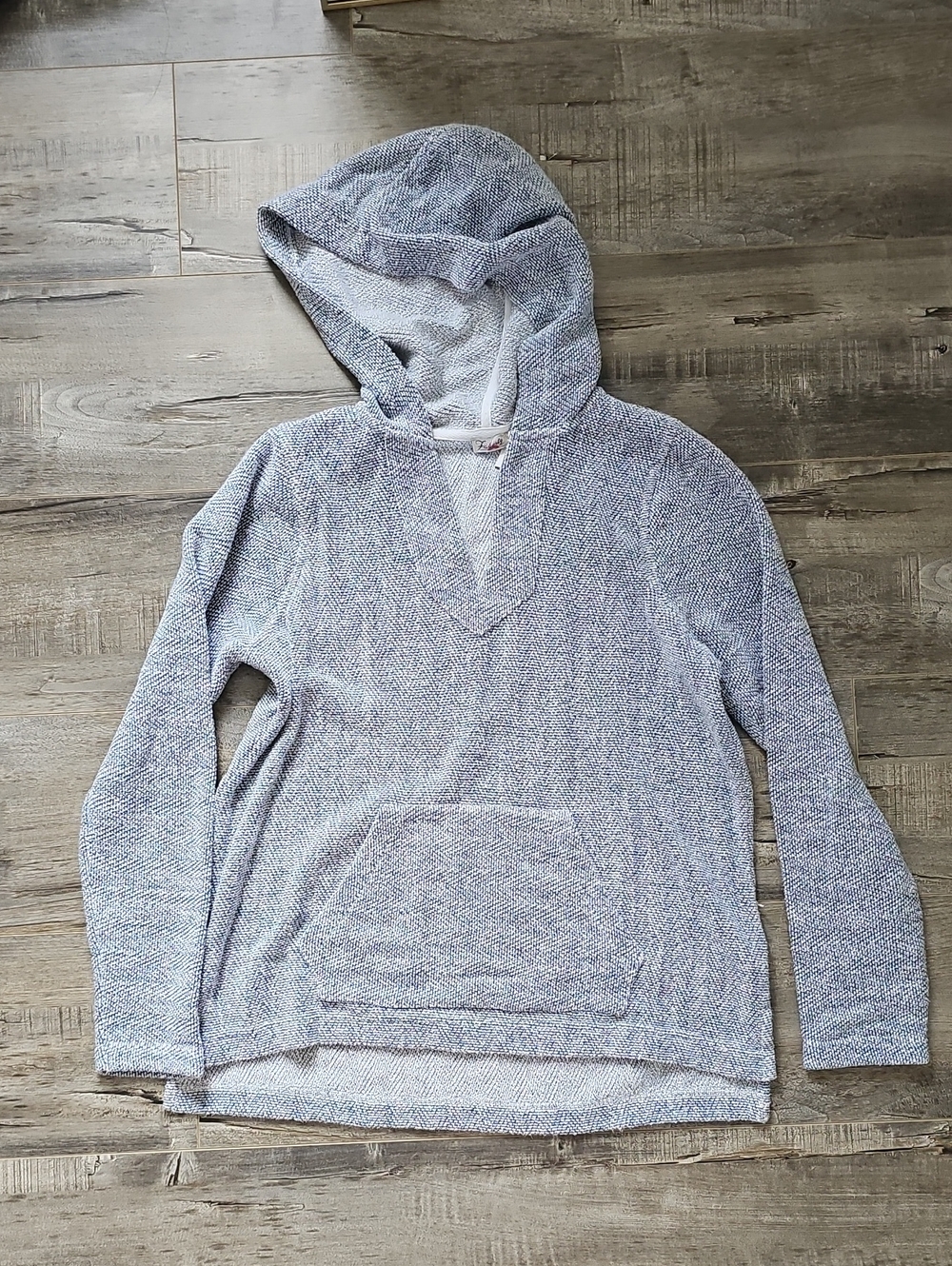 Faherty Whitewater Blue & White Hoodie Pullover Vintage Men Sz S 74% Cotton